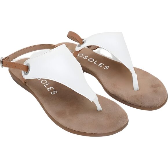 Aerosoles Conclusion Thong Slide Sandals White Comfort Women's US 8M - Picture 4 of 6